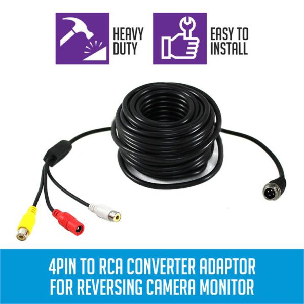 4PIN to RCA Converter Adaptor for Reversing Camera Monitor