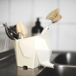 Elephant 3 in 1 Pot - Cutlery Drainer | Plant Pot | Pen Holder | animal animals pets knife fork pencils stationery