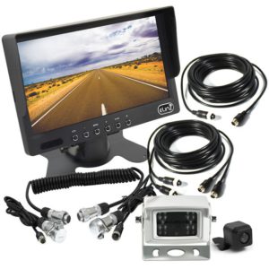 Elinz 7" HD Monitor 4PIN System CCD Reversing Camera Kit Trailer Cable MIC WHITE