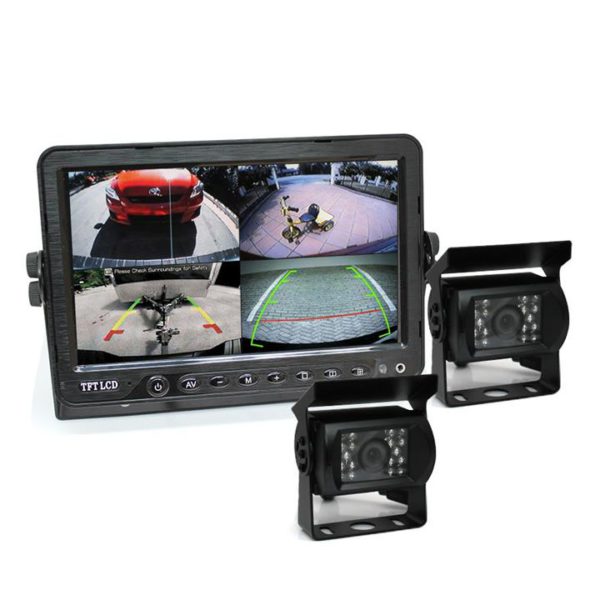 Elinz 9" DVR Monitor 4CH Realtime with 2 Cameras Package