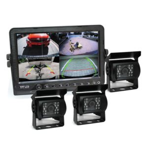 Elinz 9" DVR Monitor 4CH Realtime with 3 Cameras Package