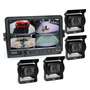 Elinz 9" DVR Monitor 4CH Realtime with 4 Camera Package