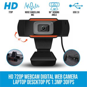 Elinz HD 720P Webcam Laptop Desktop PC Digital Web Camera Noise Cancelling Mic 30FPS