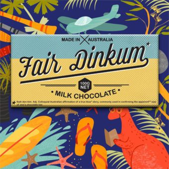 Fair Dinkum Milk Chocolate | 100g Novelty Chocolate Bar Gift
