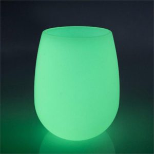 Flexible Silicone Glow In The Dark Wine Glass Cup