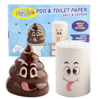 Novelty Poop & Toilet Paper Salt & Pepper Shaker Set